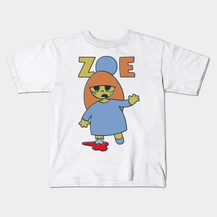 Zoe - the cute little zombie girl Kids T-Shirt